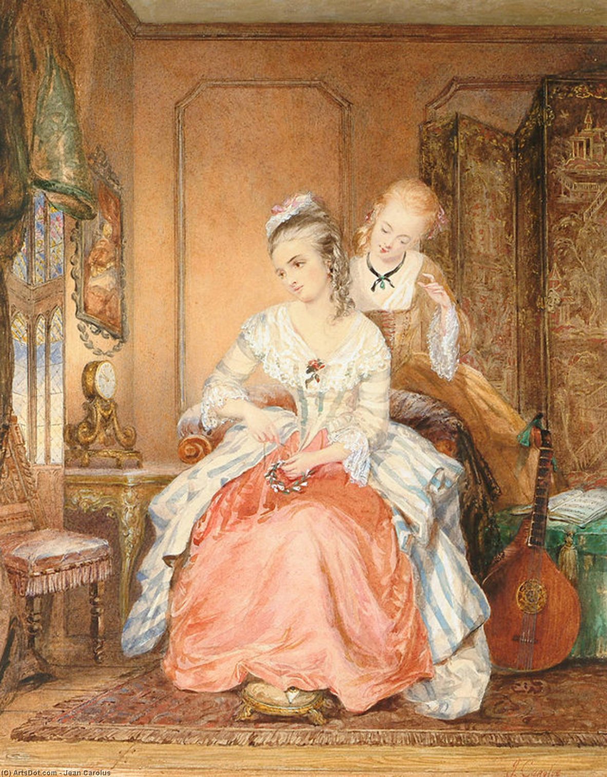 A Lady And Her Maid — Jean Carolus