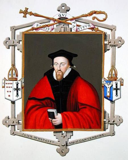 Portrait Of John Whitgift Archbishop Of Canterbury From 'memoirs Of The Court Of Queen — Sarah Countess Of Essex