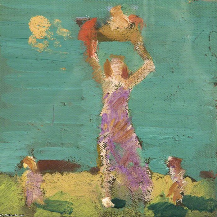 Woman Holding A Basket — Charles Henry Sims