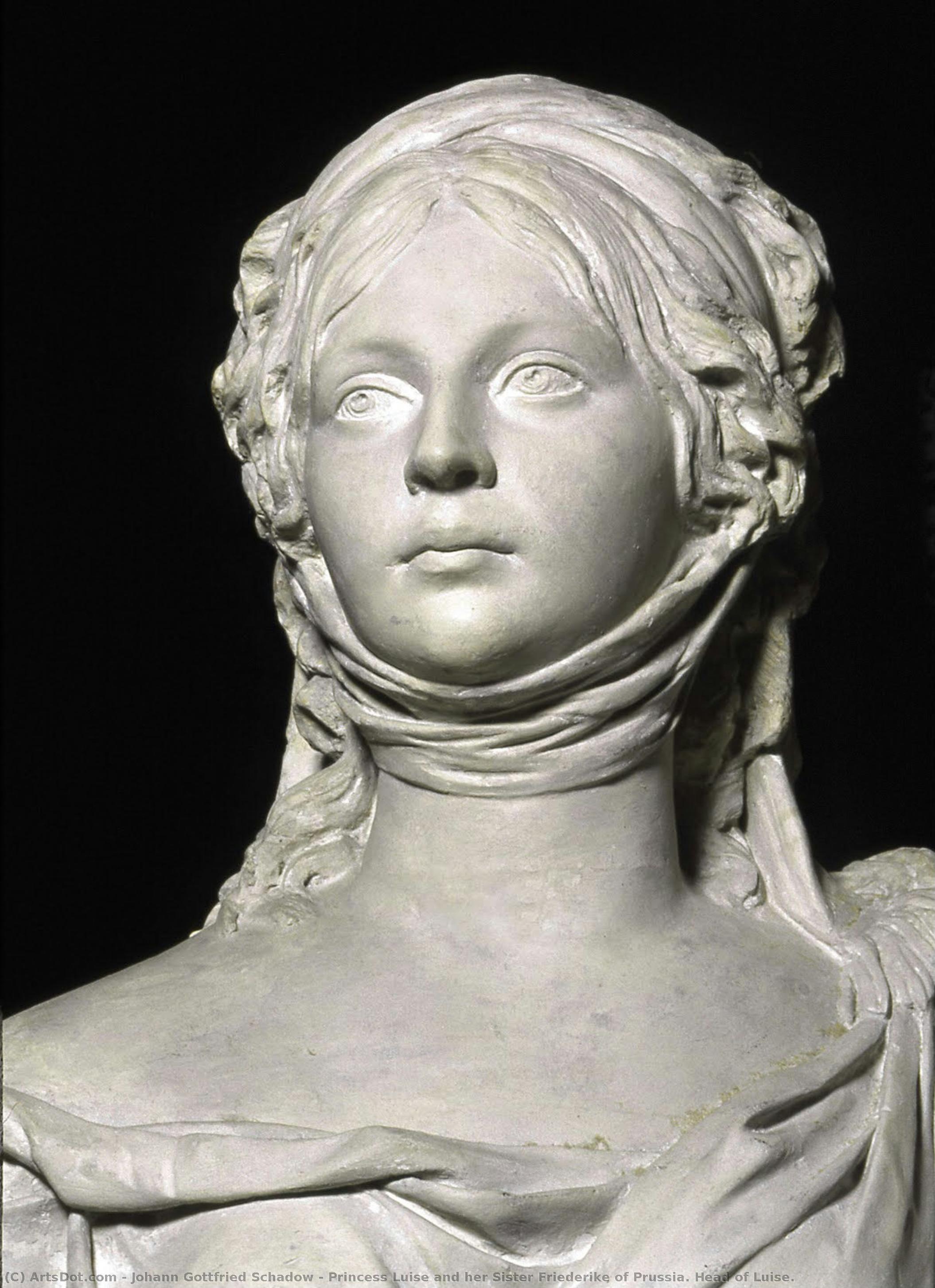 Princess Luise And Her Sister Friederike Of Prussia. Head Of Luise. — Johann Gottfried Schadow