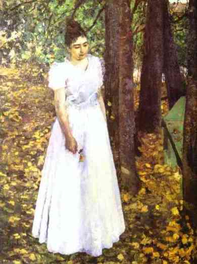 Young Woman In A Garden. — Konstantin Alexeievitch Korovin