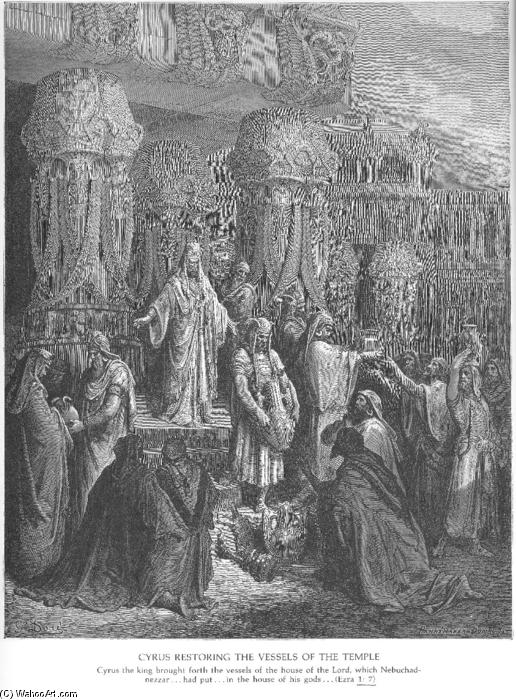 Título Traducido Al Español: Restauración De Los Vasos Del Templo — Paul Gustave Doré
