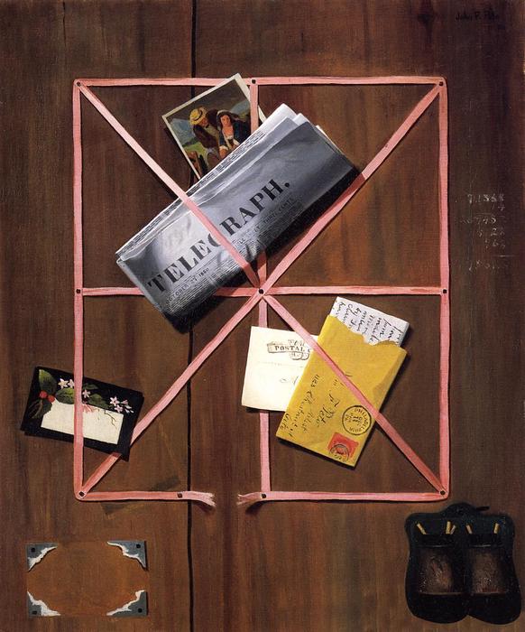 Rack Picture With Telegraph, Letter And Postcards — John Frederick Peto