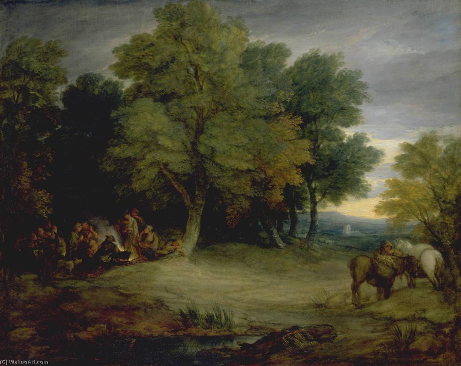Gypsy Encampment, Sunset — Tomas Gejnzboro