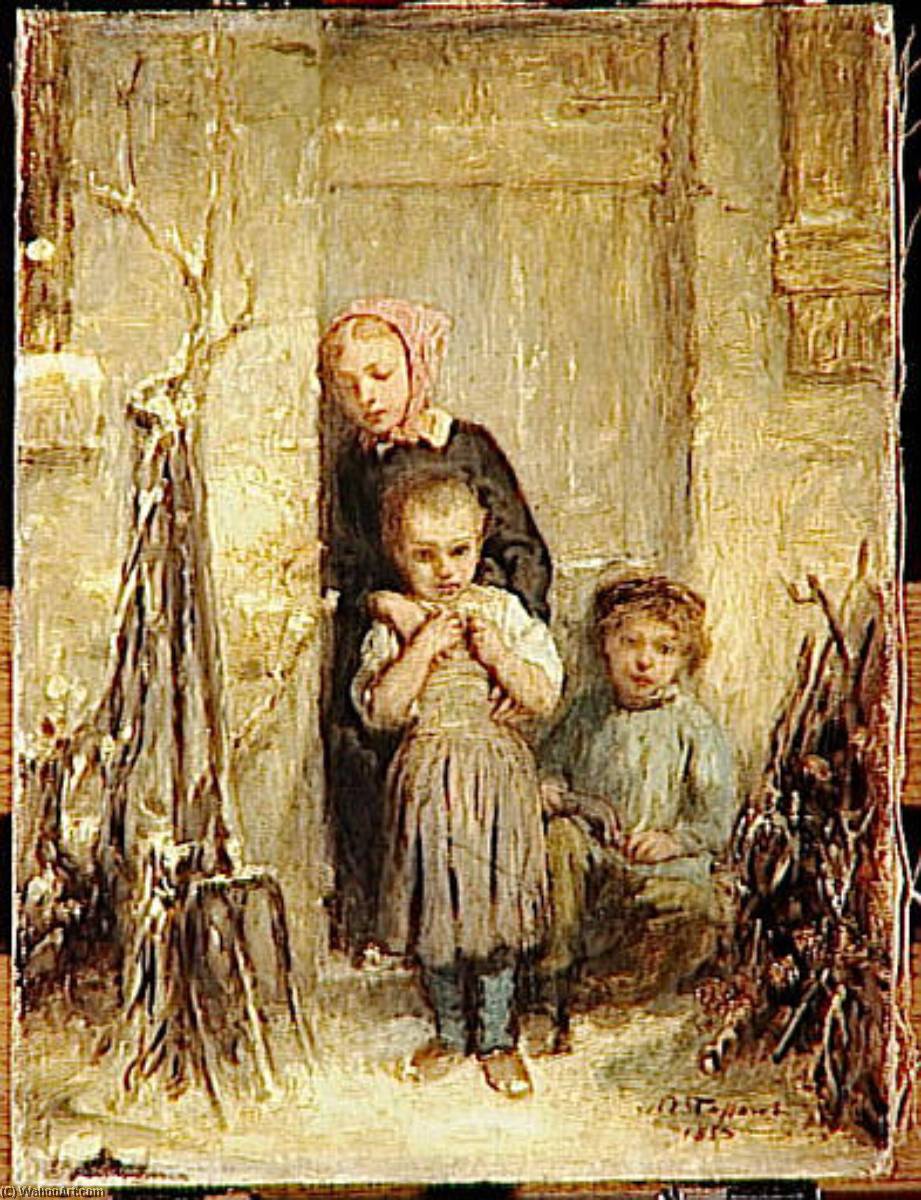 Les Enfants Dans La Neige, Dit Aussi La Maison Deserte — Nicolas François Octave Tassaert