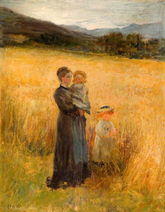 Cornfield With Figures — Джон Маквиртер