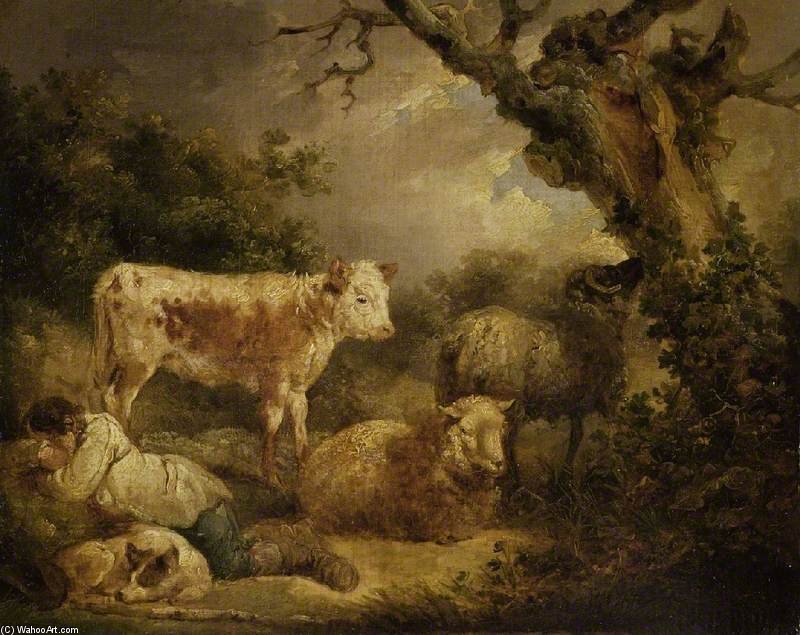 Calf And Sheep — ジョージ・モアランド