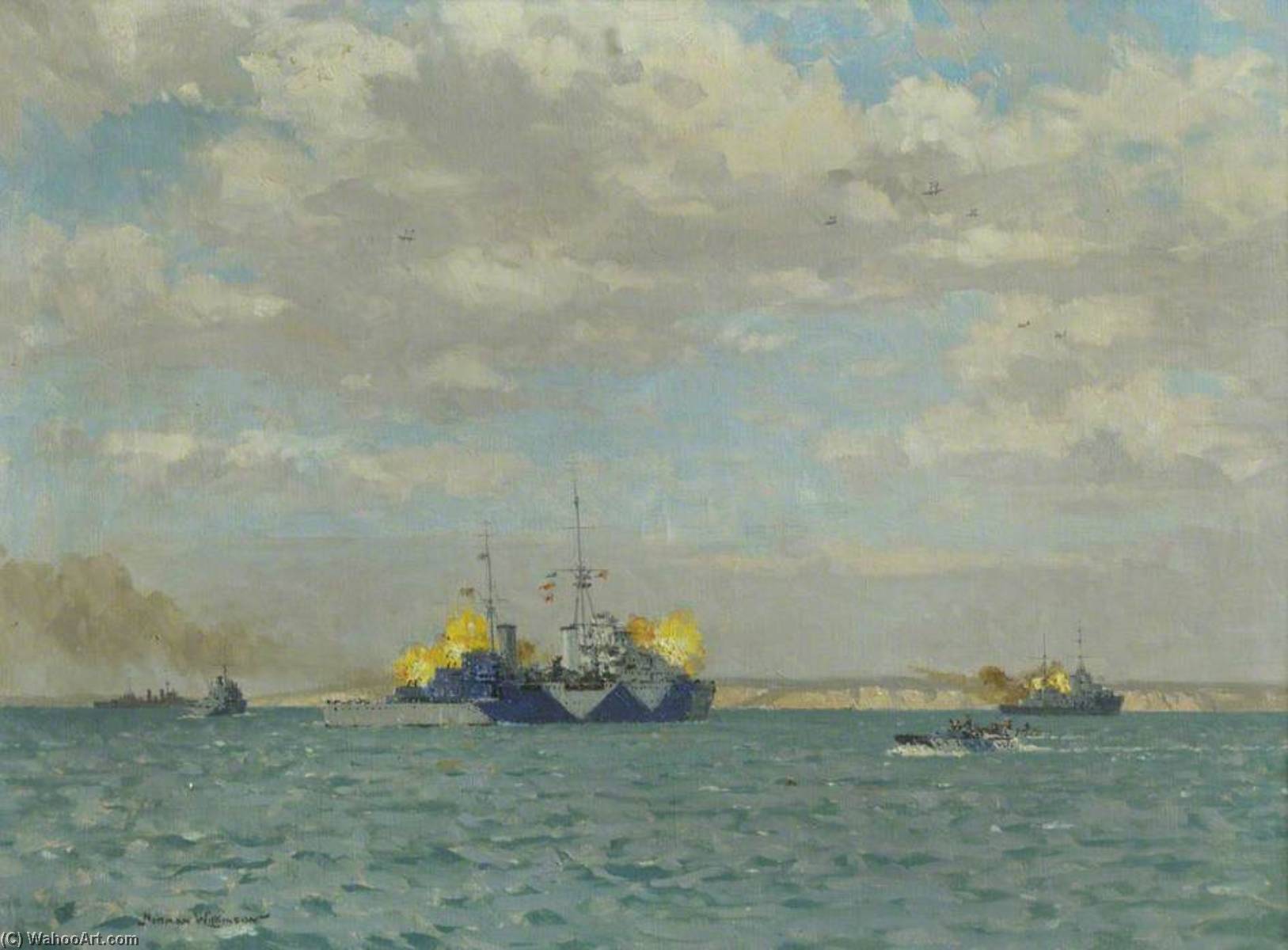 Vice Admiral Vian's Flagship, Hms 'scylla' — Norman Wilkinson