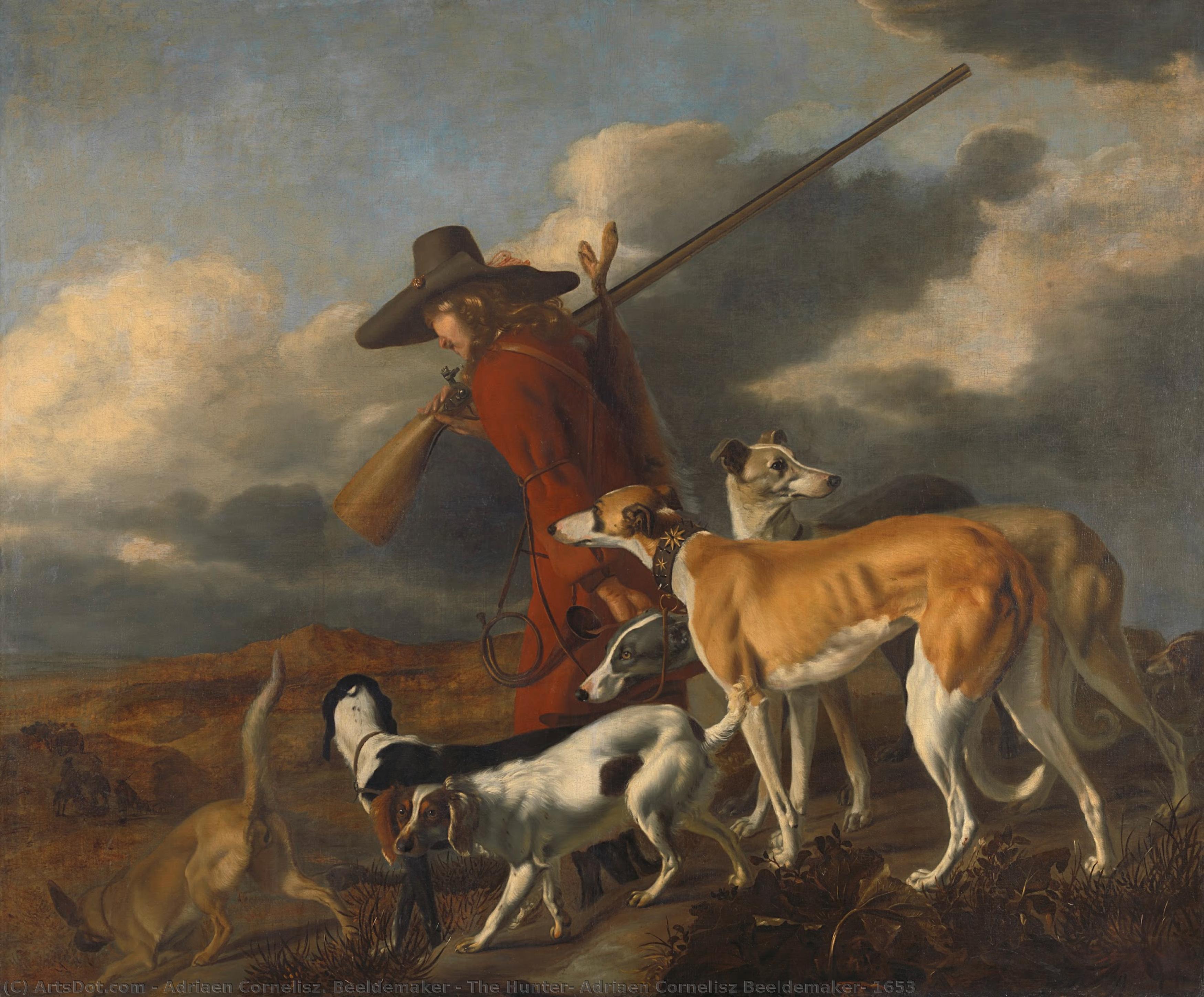 The Hunter, Adriaen Cornelisz Beeldemaker, 1653 — Adriaen Cornelisz. Beeldemaker