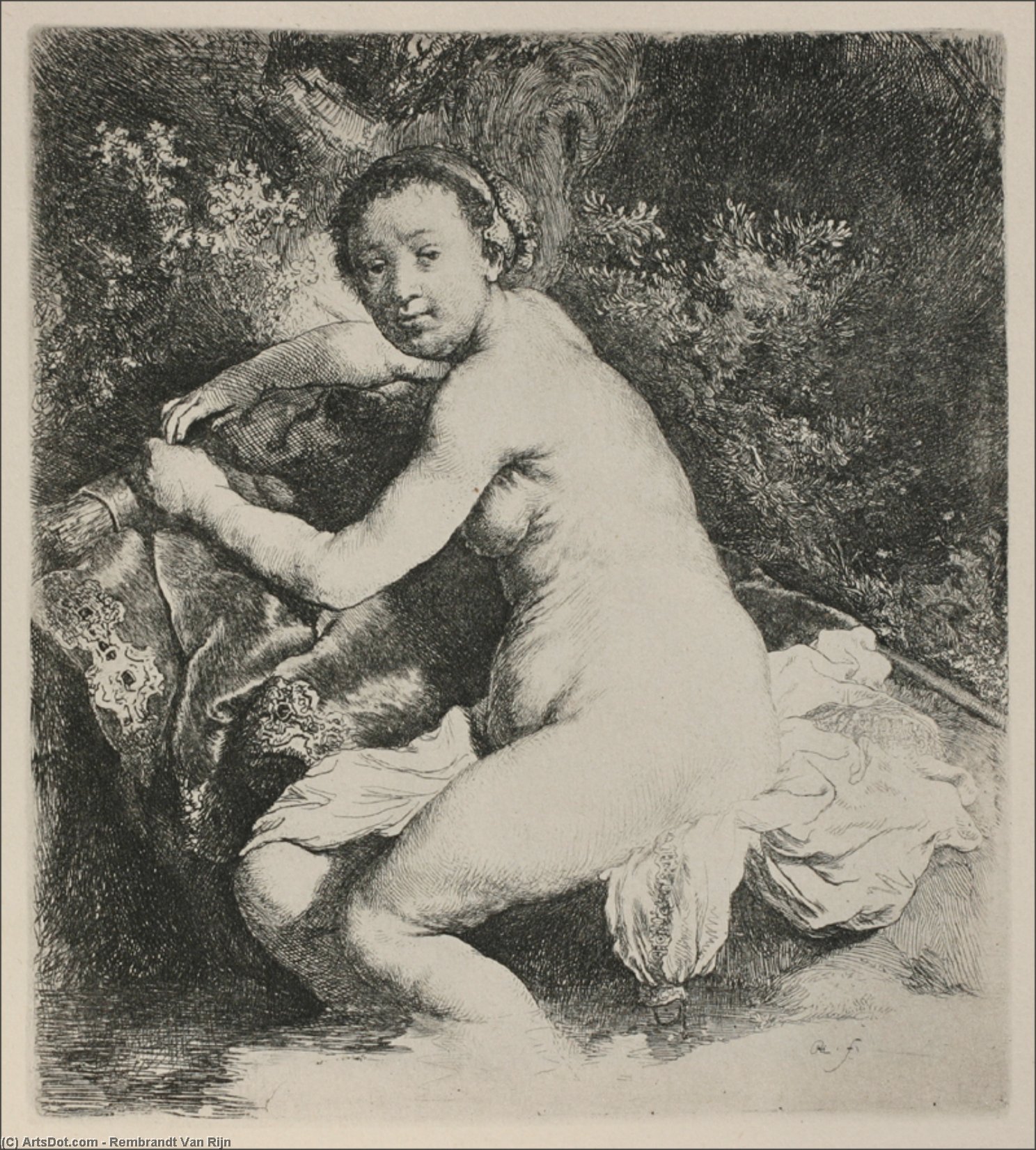 Diana Bathing — Rembrandt Van Rijn