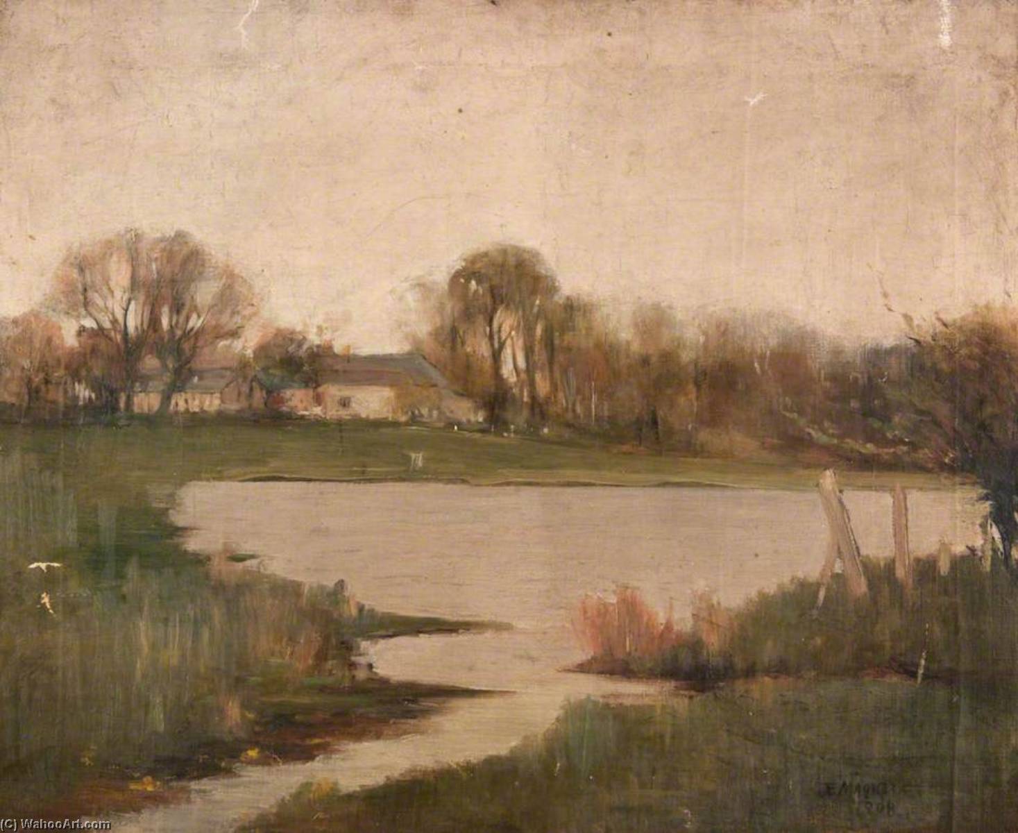 Country Scene With Pond — John Elliot Maguire