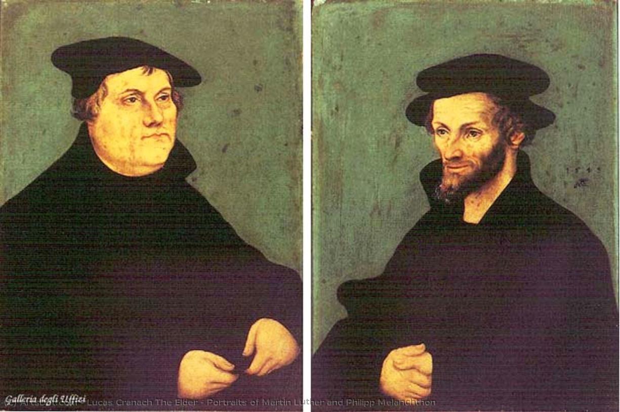 Porträts Von Martin Luther Und Philipp Melanchthon — Lucas Cranach Der Ältere