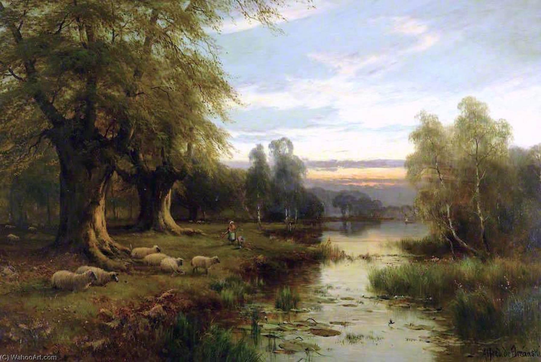 Evening Repose, Burnham Beeches — Alfred De Breanski Senior