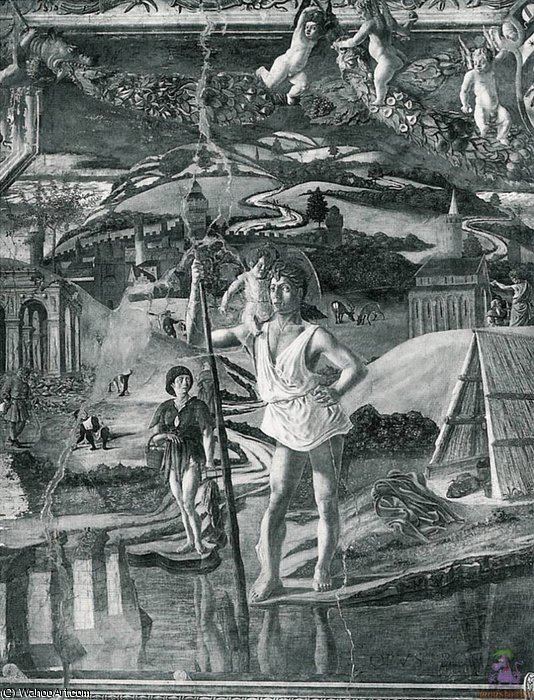 Scenes From The Life Of St.christopher (2 ) - — Andrea Mantegna