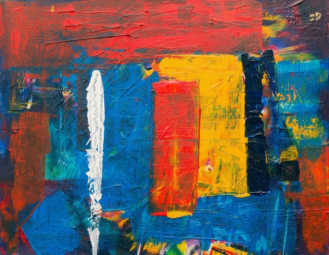Monolithic Strata Of Crimson And Cobalt In A Singular Moment Of Chaos — Christian Noiret