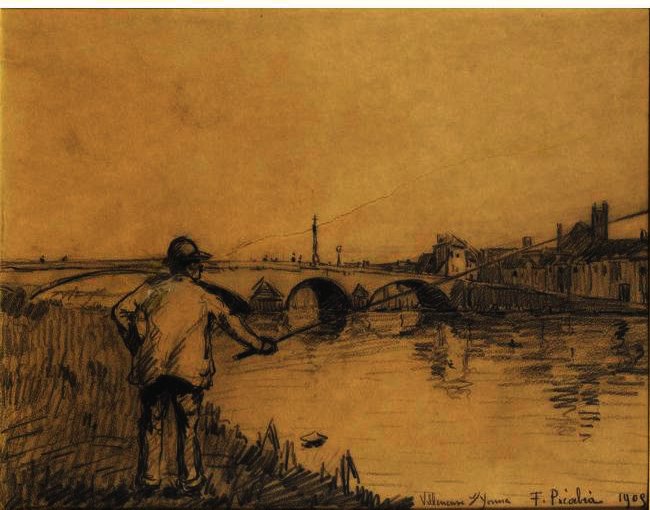 Le Pêcheur À Villeneuve Sur L'yonne — Francis Picabia