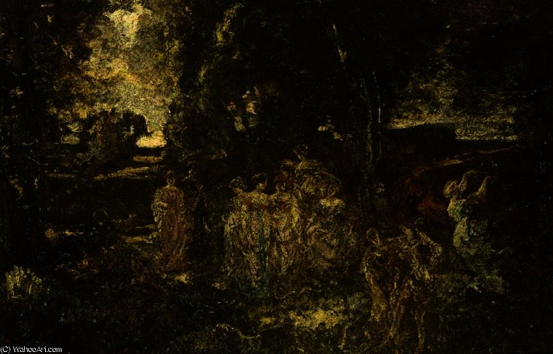 Scene From 'the Decameron' — Adolphe Joseph Thomas Monticelli