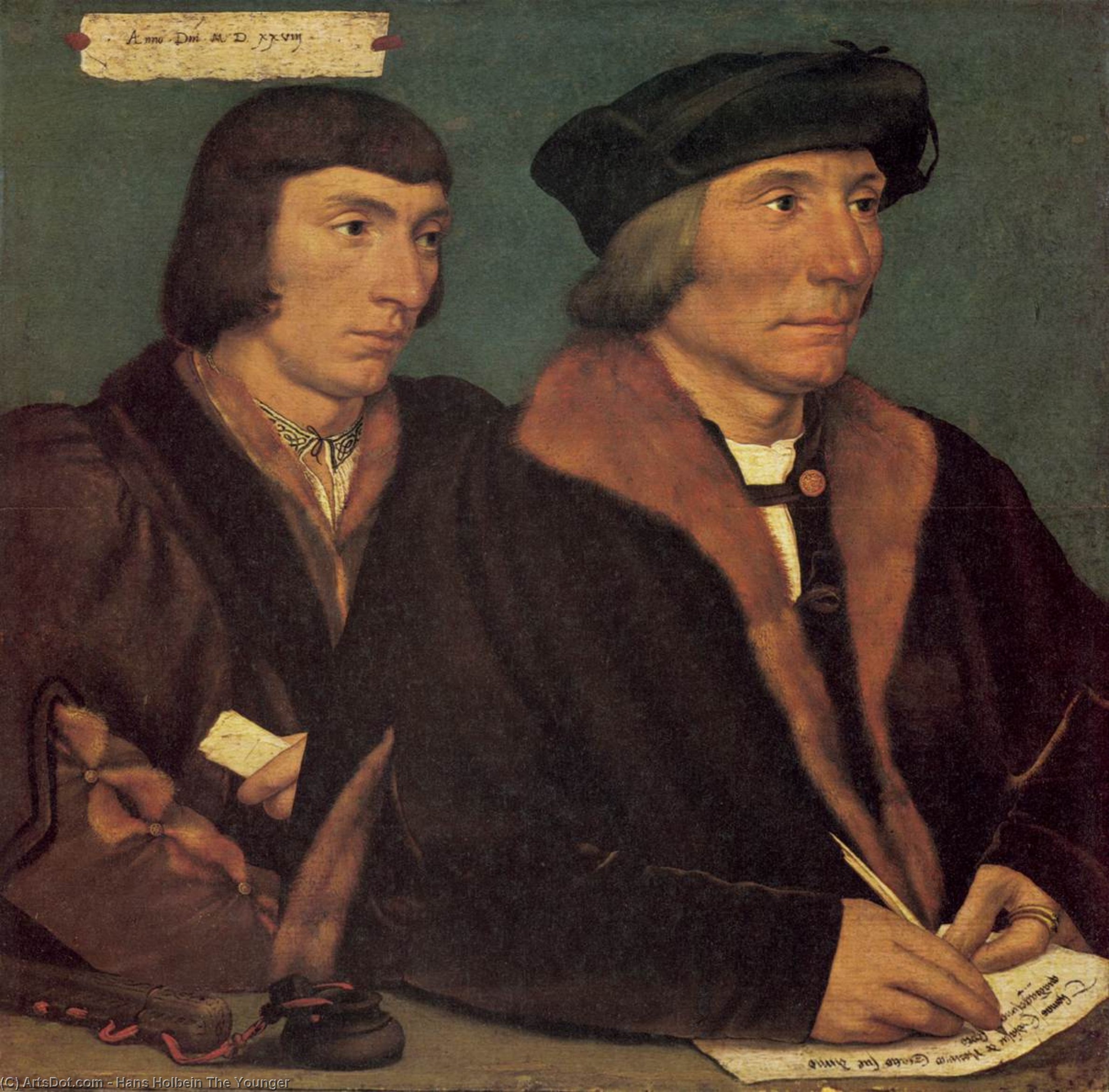Double Portrait Of Sir Thomas Godsalve And His Son John — Hans Holbein The Younger