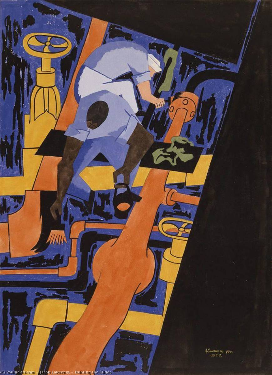 Painting The Bilges — Jacob Lawrence