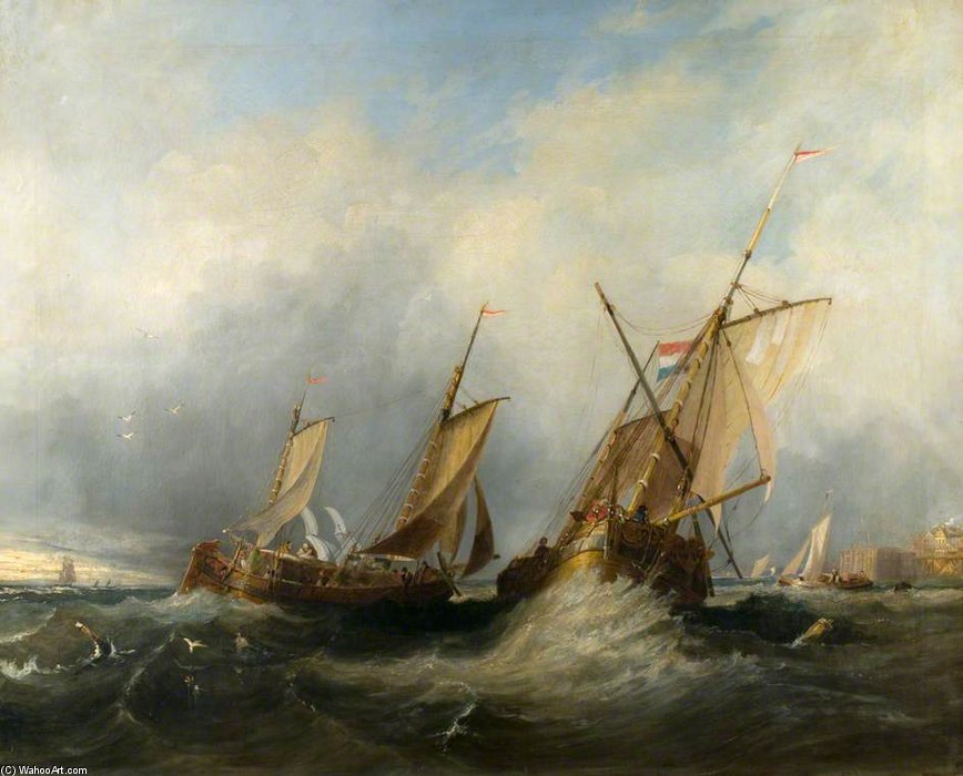 Dutch Shipping Vessels Taking The Brill — Clarkson Frederick Stanfield