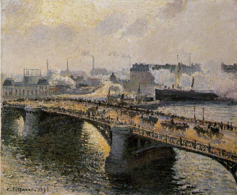 The Pont Boieldieu , Rouen: Sunset, Misty Weather — Kamij Pisaro