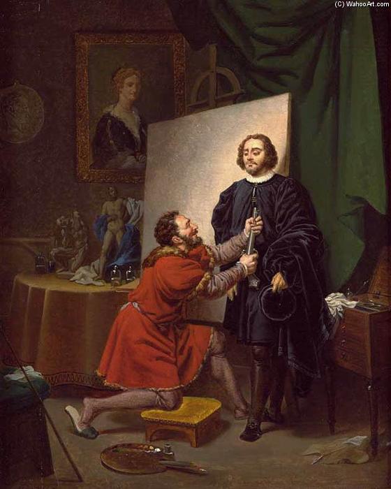 Aretino In The Studio Of Tintoretto — Pierre Nolasque Bergeret