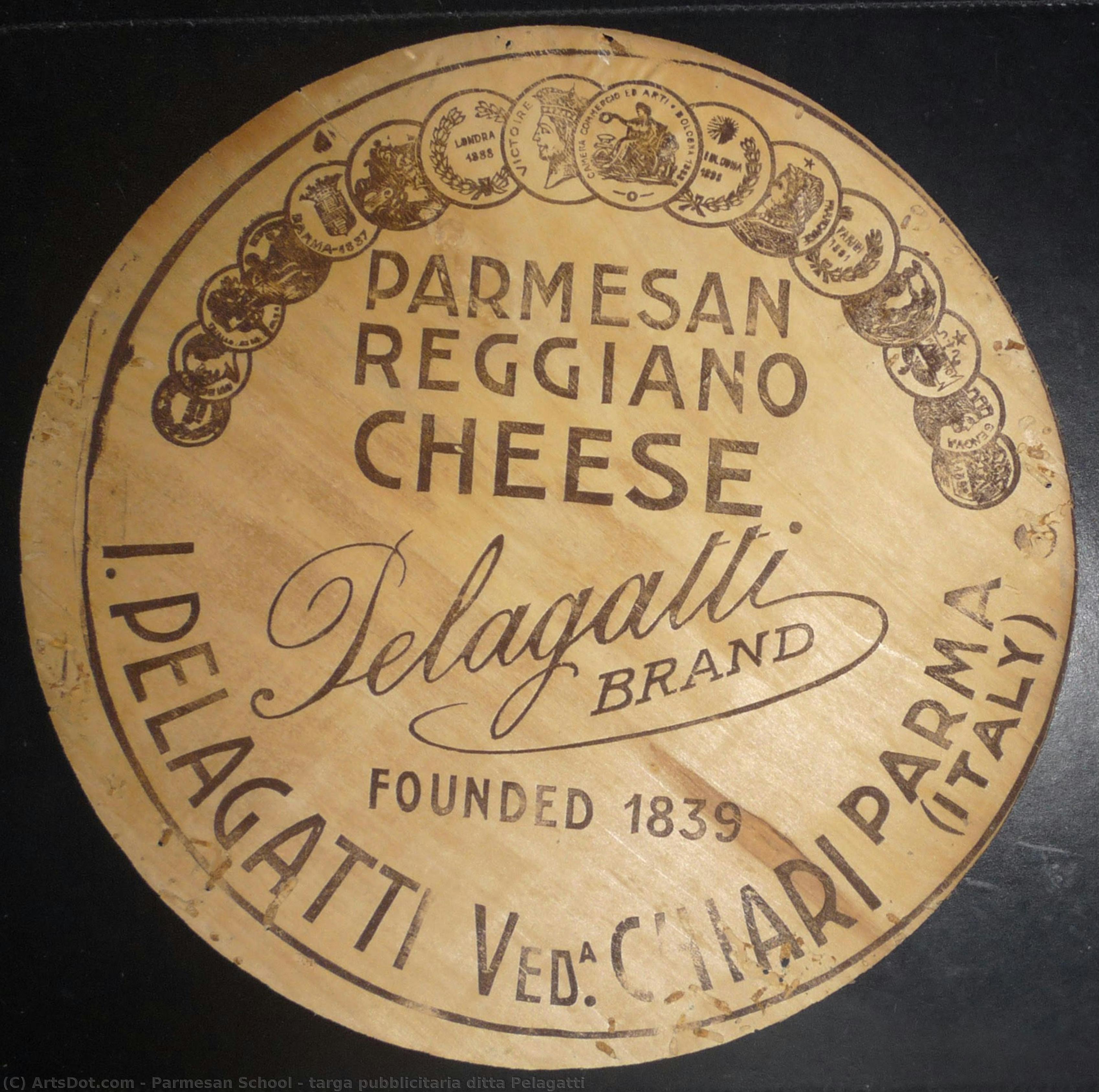 Targa Pubblicitaria Ditta Pelagatti — Parmesan School