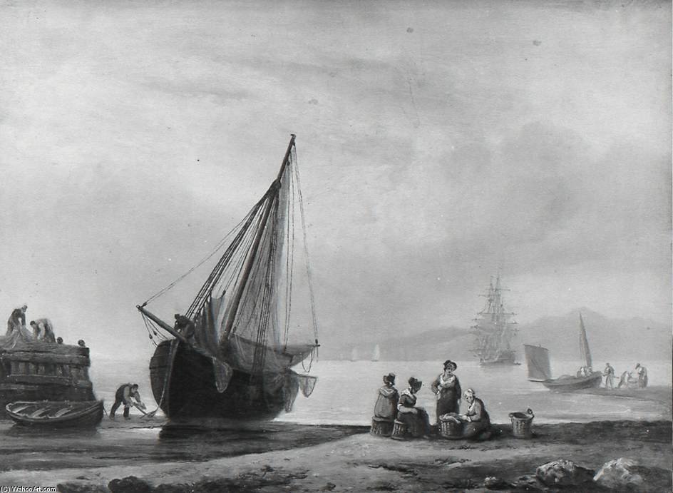 Coast Scene With Fishing Boats — Nicholas Matthew Condy