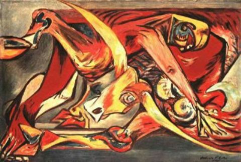 Man, Bull, Bird — Jackson Pollock