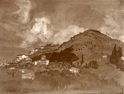 Fiesole From Cereri, (painting) — Arthur B. Davies