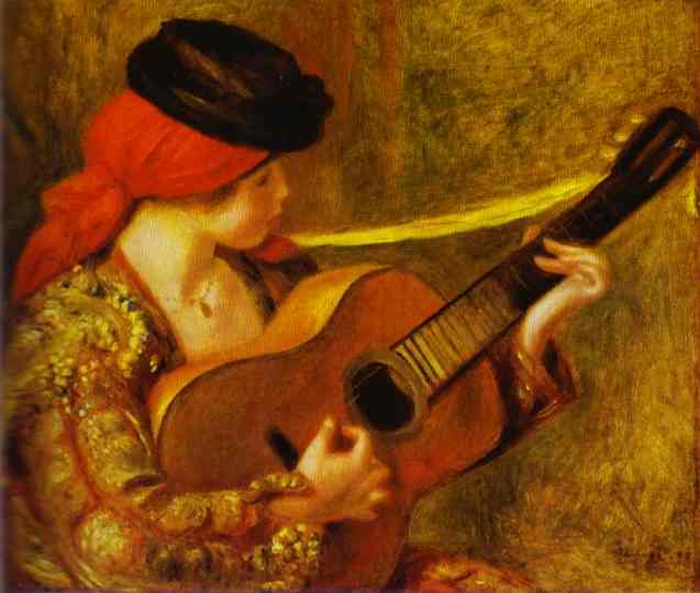 Joven Mujer Española Con Guitarra — Pierre-auguste Renoir