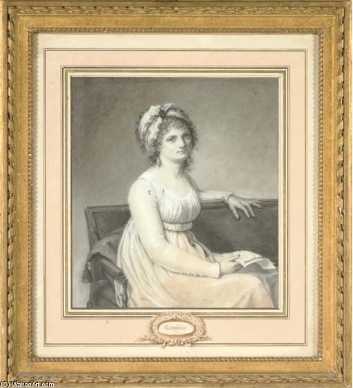 Portrait Of A Seated Woman Holding A Letter — Jean Francois Garneray