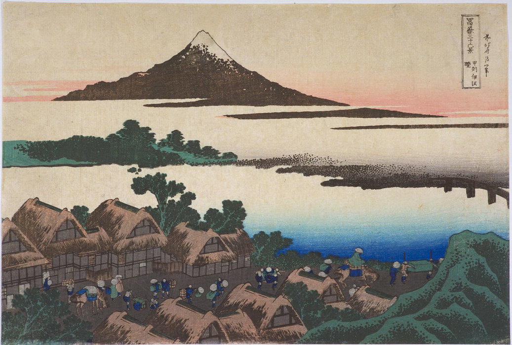 View At Dawn From Isawa In Kai Province — Katsushika Hokusai
