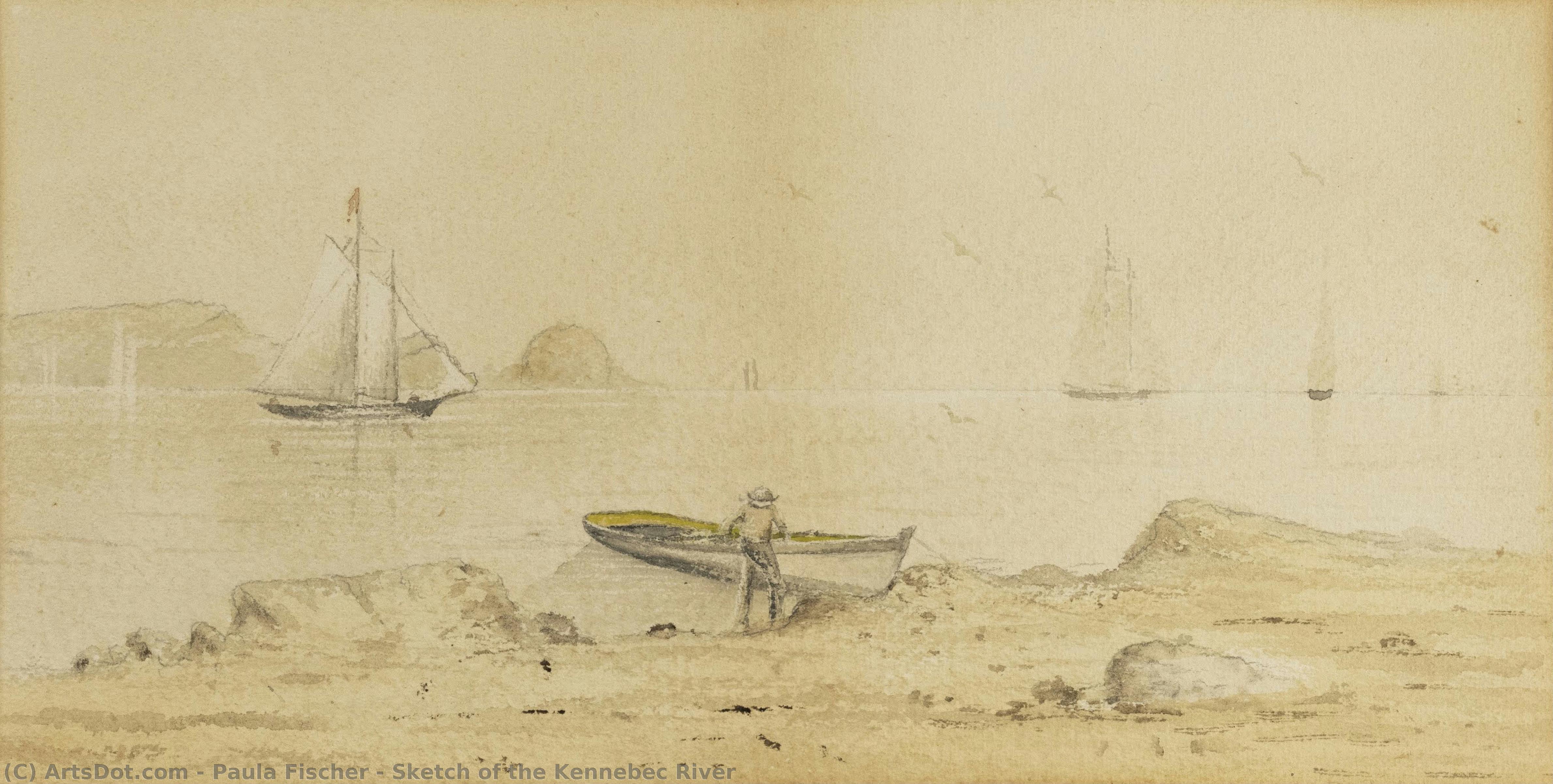 Sketch Of The Kennebec River — Paula Fischer