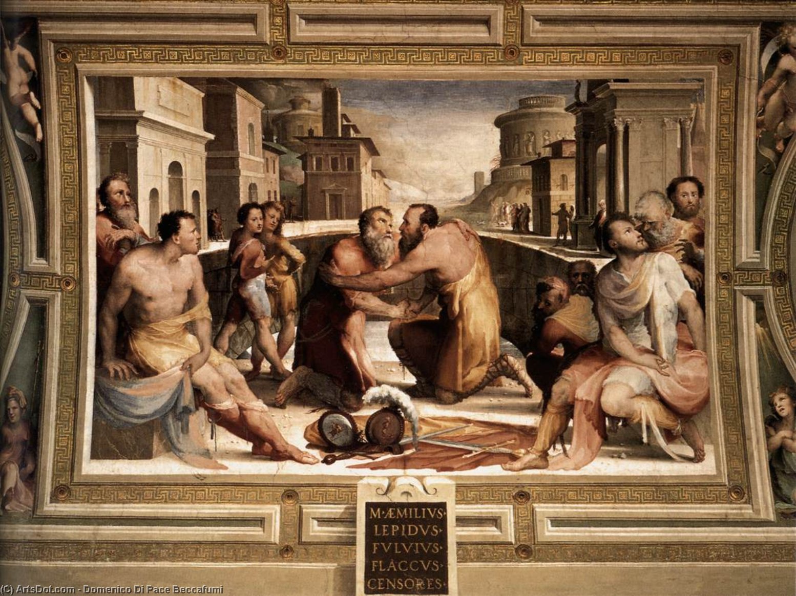 The Reconciliation Of Marcus Emilius Lepidus And Fulvius Flaccus — Domenico Di Pace Beccafumi