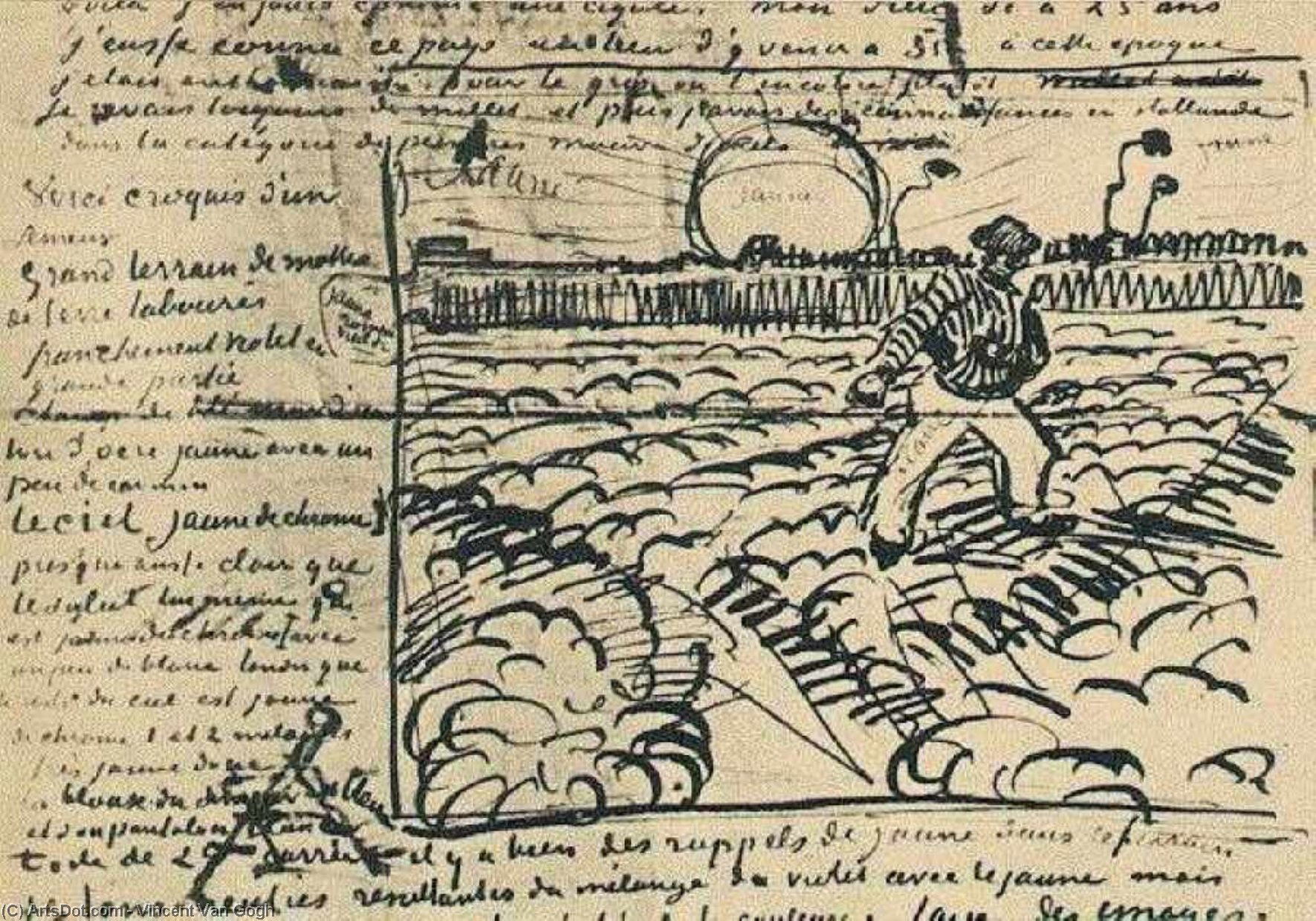 Сядущий С Закатом — Vincent Willem Van Gogh