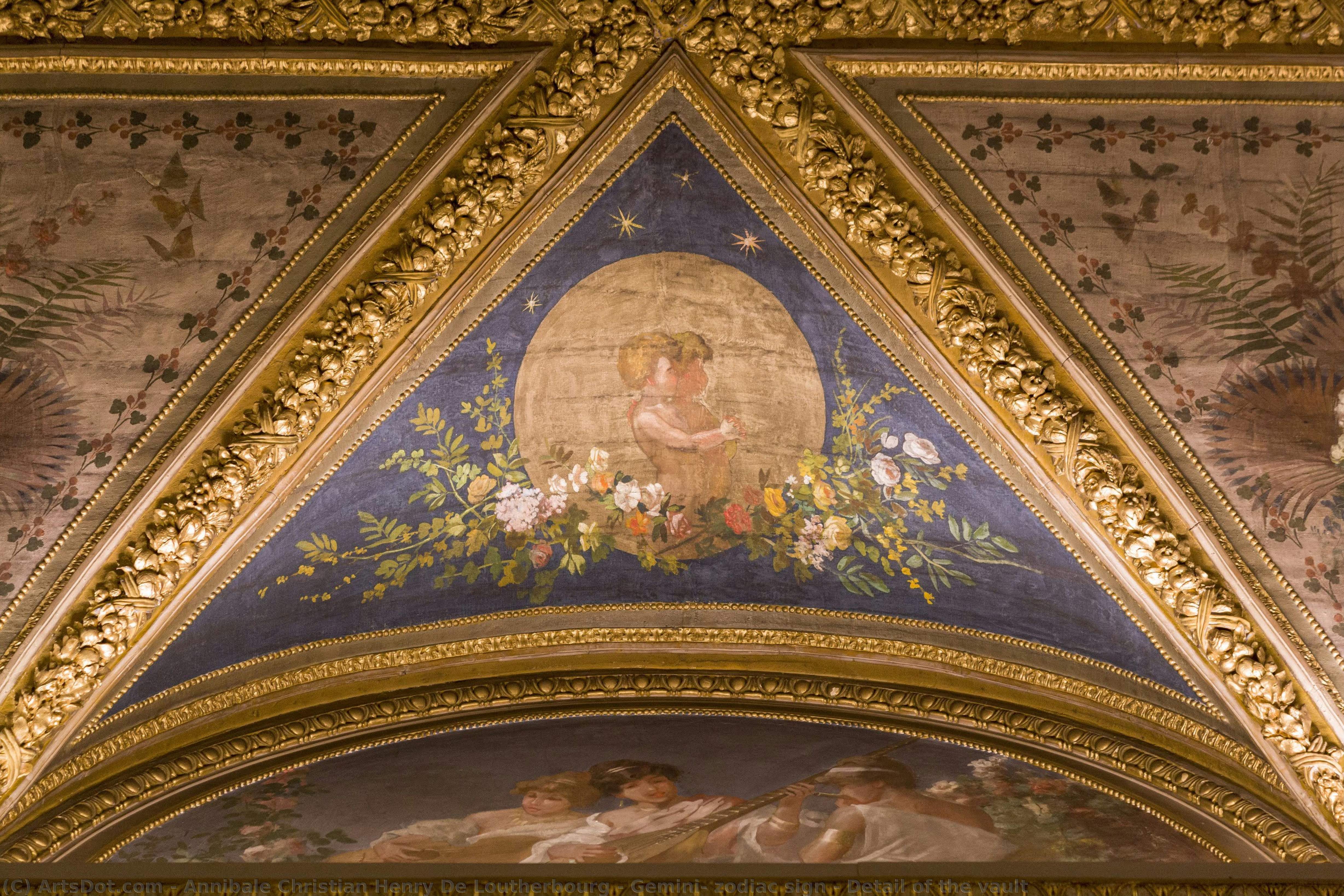 Gemini, Zodiac Sign - Detail Of The Vault — Annibale Christian Henry De Loutherbourg