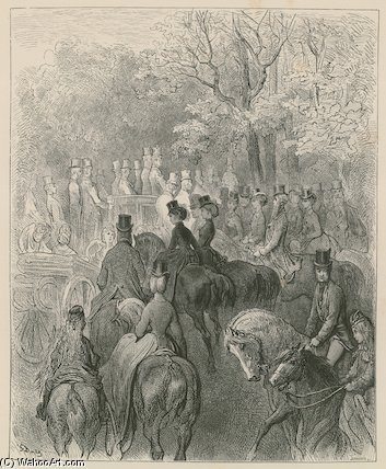 Rotten Row, Hyde Park, London — Paul Gustave Doré