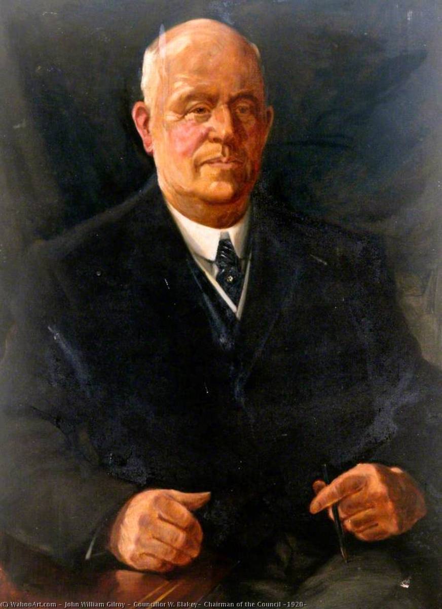 Councillor W. Blakey, Chairman Of The Council (1920) — John William Gilroy