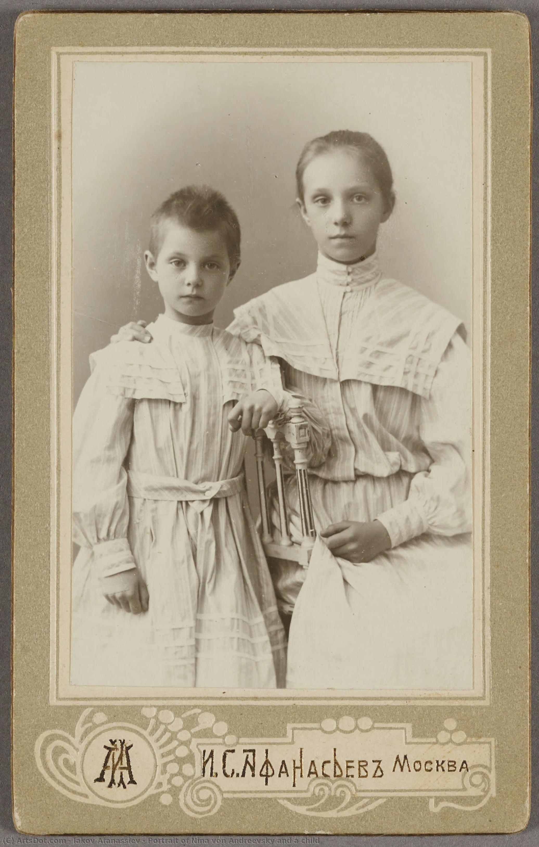 Portrait Of Nina Von Andreevsky And A Child — Iakov Afanassiev