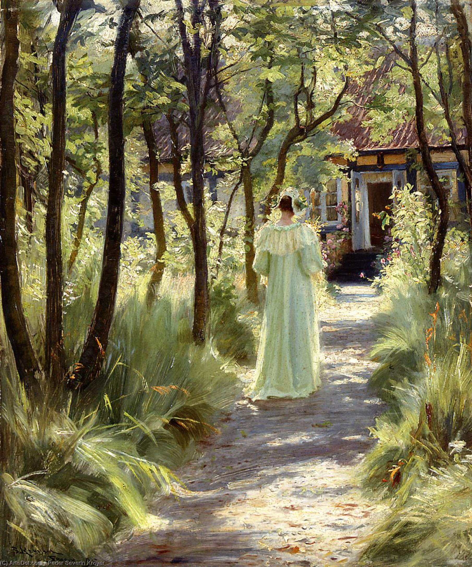 Marie In The Garden — Peder Severin Kroyer