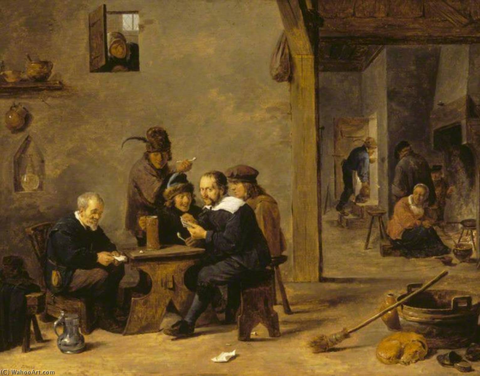 The Card Players — David Teniers Ii Le Jeune