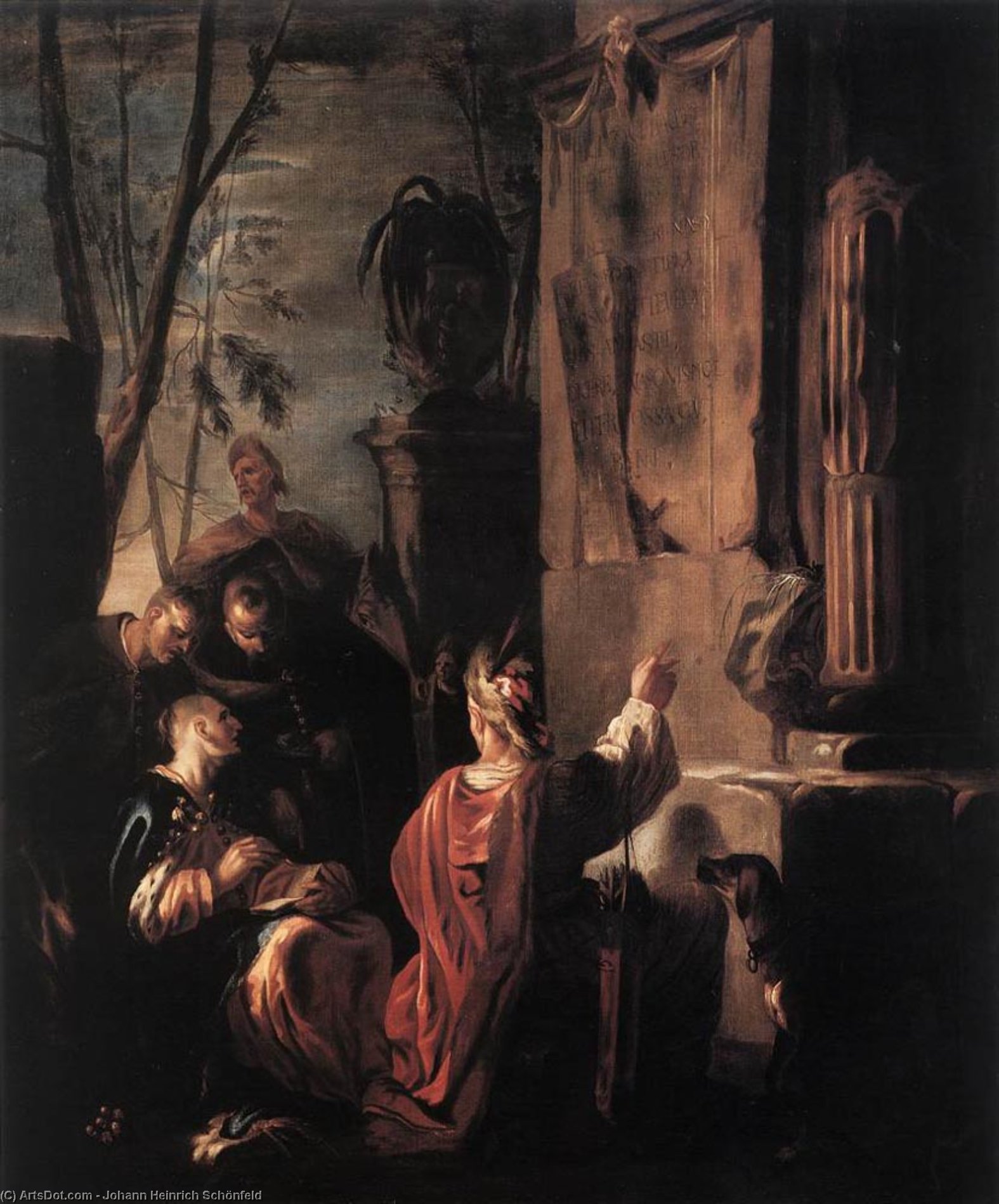 Scythians At The Tomb Of Ovid — Johann Heinrich Schönfeld