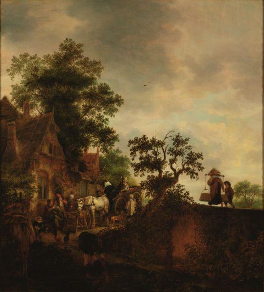 Travellers Halting At An Inn — Isaac Van Ostade