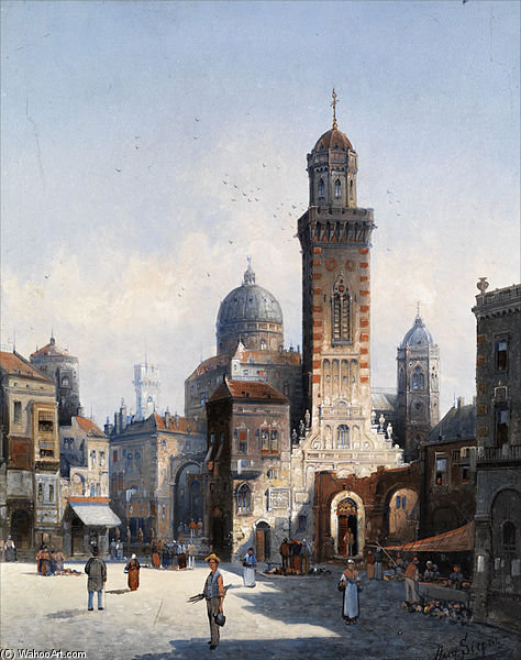 Italienische Stadtansicht — August Von Siegen