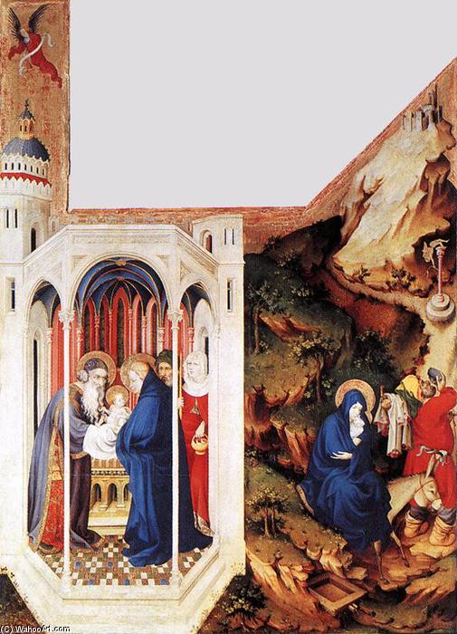 Presentation In The Temple And Flight To Egypt — Melchior Broederlam