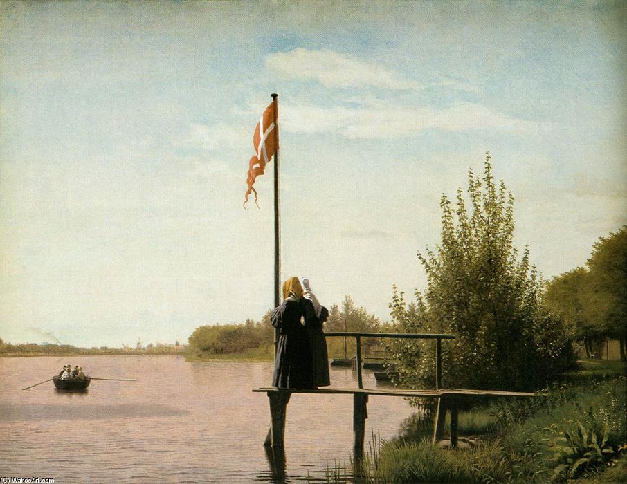 View Of One Of The Lakes In Copenhagen — Christen Købke