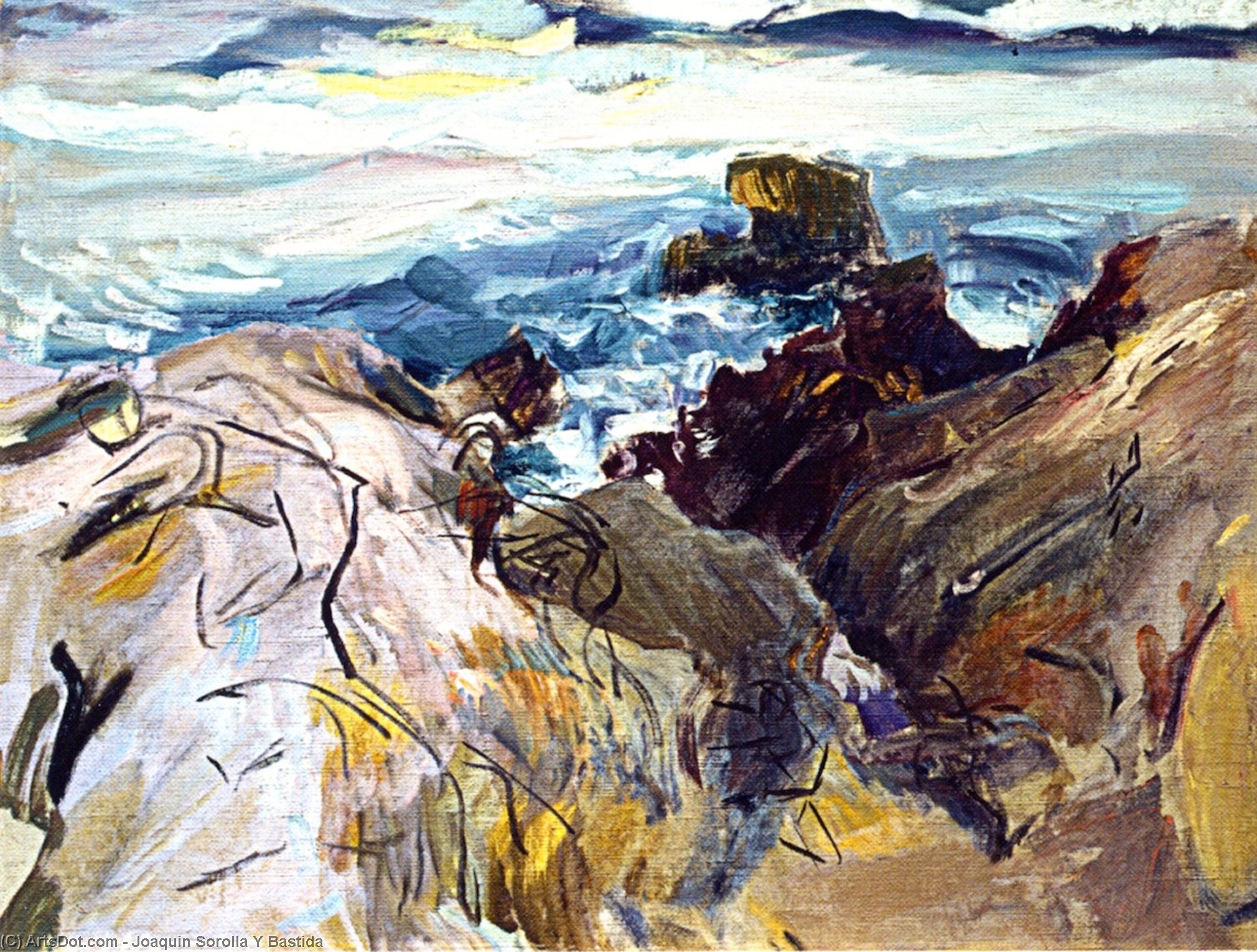 The Smugglers (study) — Joaquín Sorolla Y Bastida