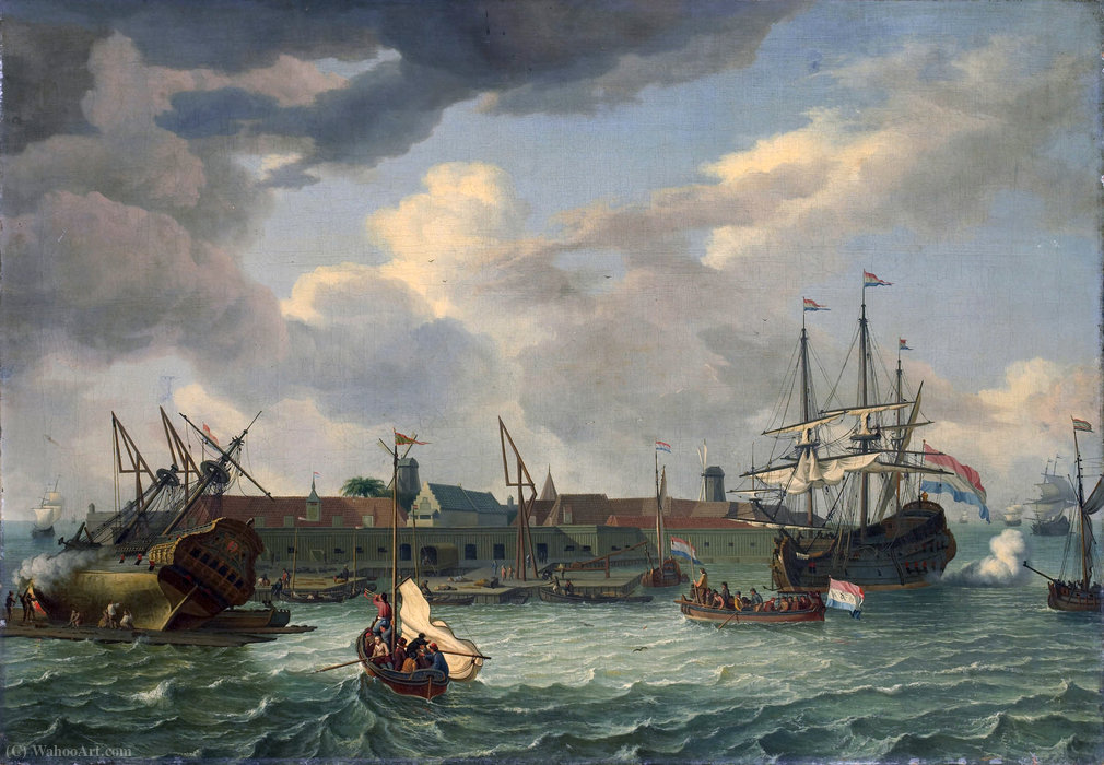 Onrust Island Near Batavia. — Abraham Storck (sturckenburch)