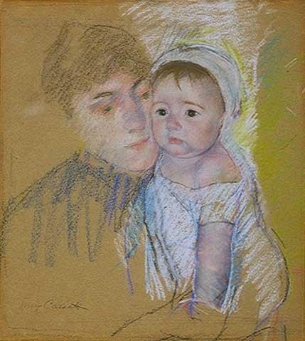 Baby Bill In His Cap And Shift, Held By His Nurse — Mary Stevenson Cassatt